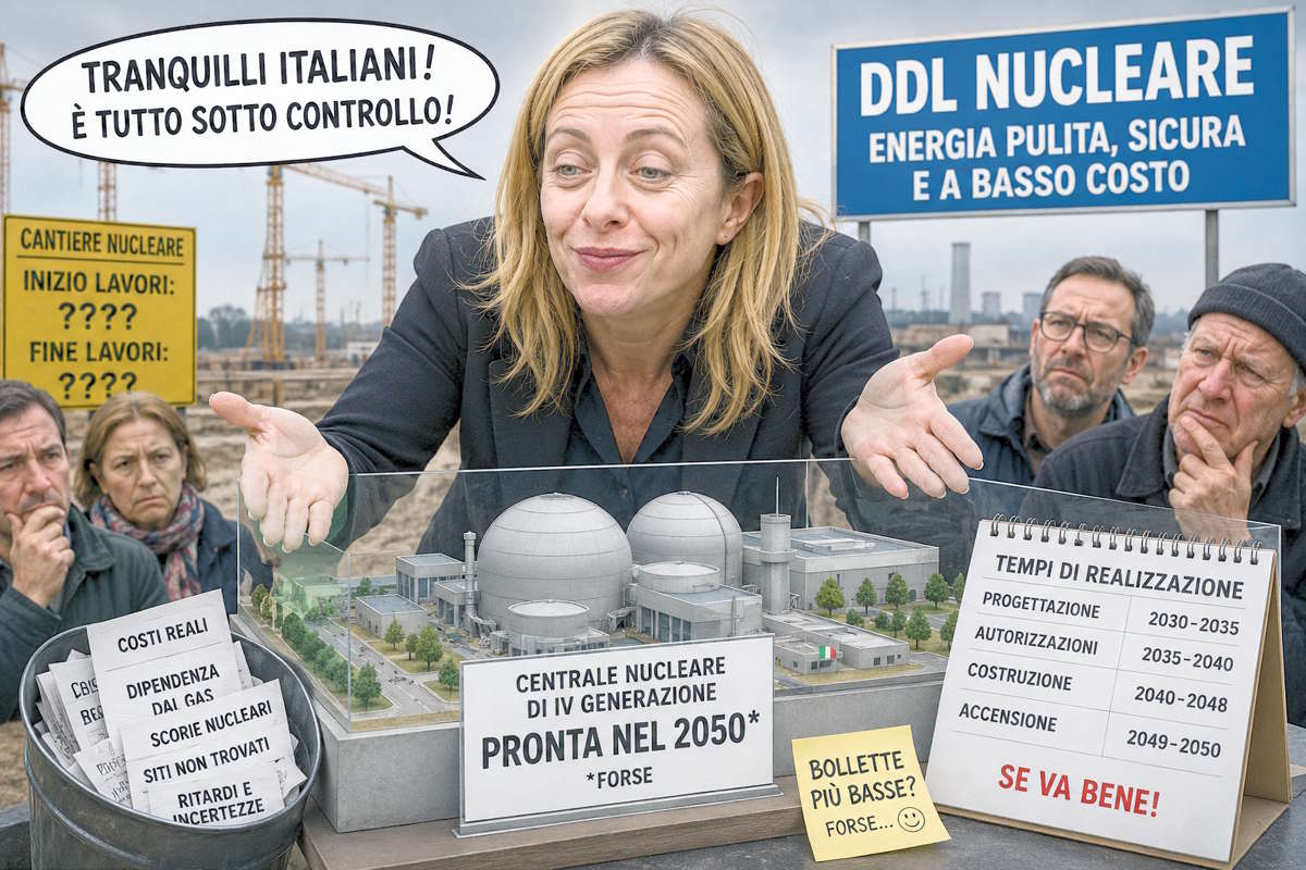 Il grande ritorno del nucleare insostenibile: tra promesse, incognite e tempi biblici Meloni continua a prendere per il naso gli italiani